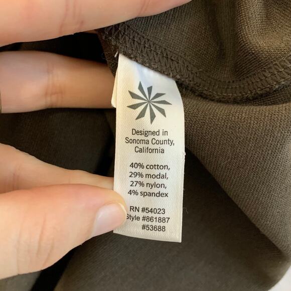 Athleta Strata A-Line Ponte Skirt Women's Sz S Brown Modal Stretch Knee Length - Picture 5 of 6